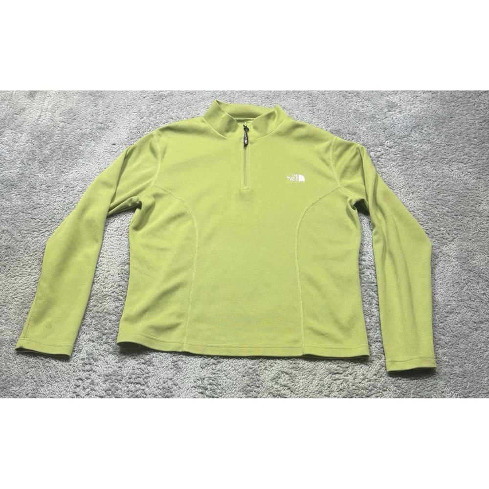 The North Face Pullover Women's XL Green Vapor Wick 1/4 Zip Outdoor Hiking Light